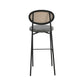 LeisureMod Euston Modern Wicker Bar Stool With Black Steel Frame | Bar Stools | Modishstore - 33