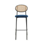 LeisureMod Euston Modern Wicker Bar Stool With Black Steel Frame | Bar Stools | Modishstore - 37