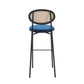 LeisureMod Euston Modern Wicker Bar Stool With Black Steel Frame | Bar Stools | Modishstore - 41