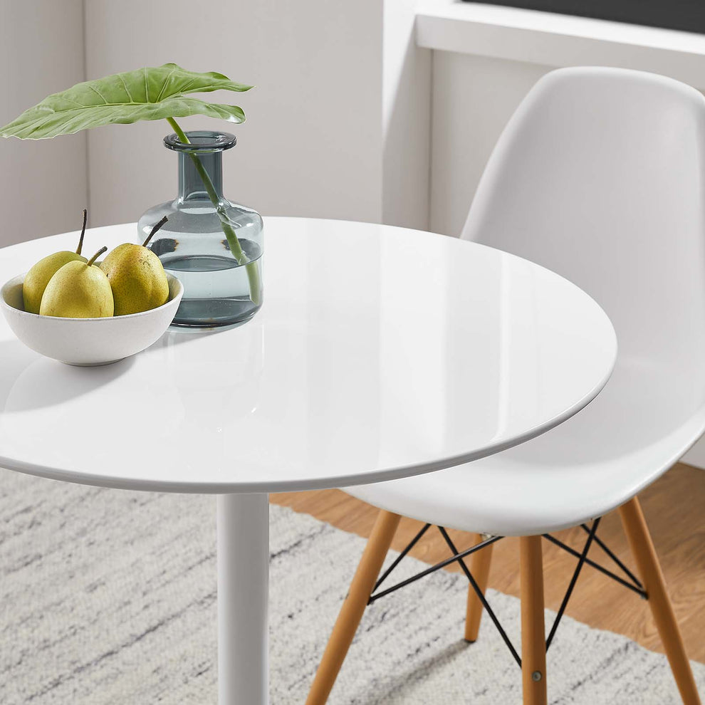 Modway Lippa 28" Round Wood Top Dining Table - White - EEI-1115 | Dining Tables | Modishstore - 5