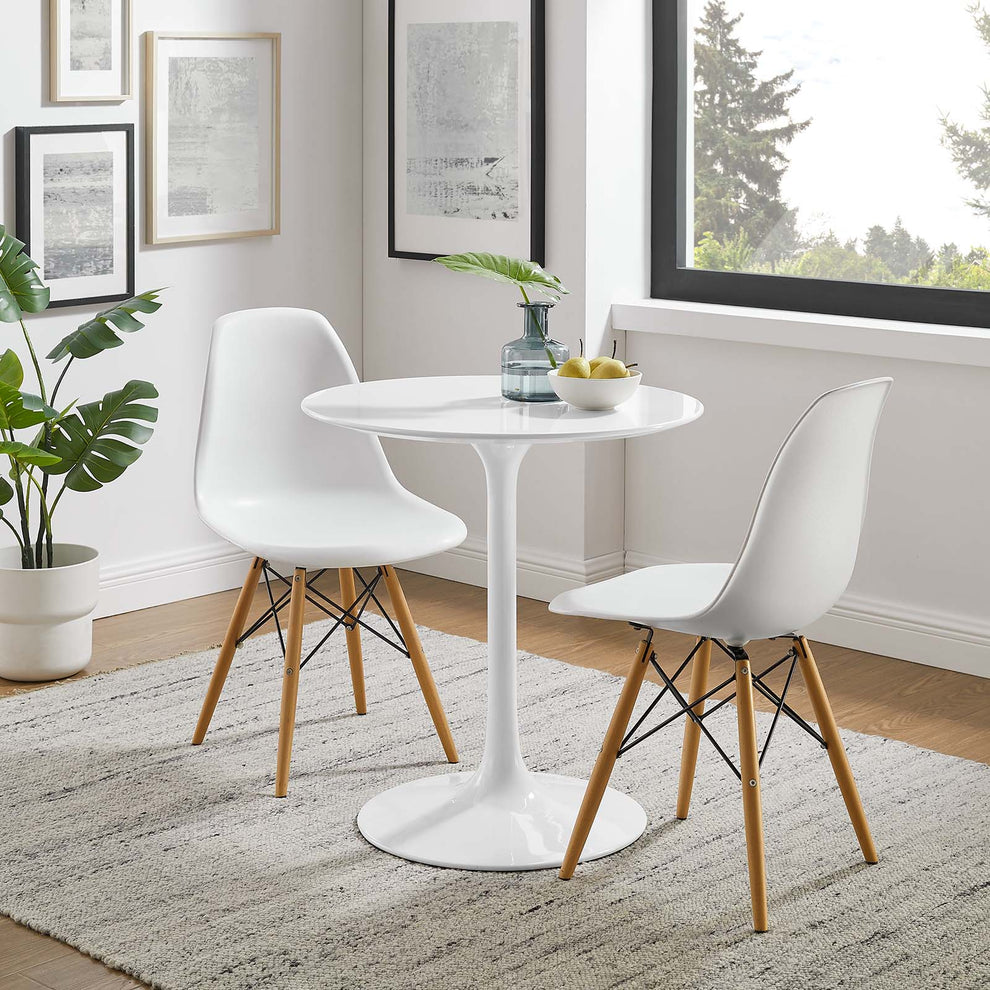 Modway Lippa 28" Round Wood Top Dining Table - White - EEI-1115 | Dining Tables | Modishstore - 6