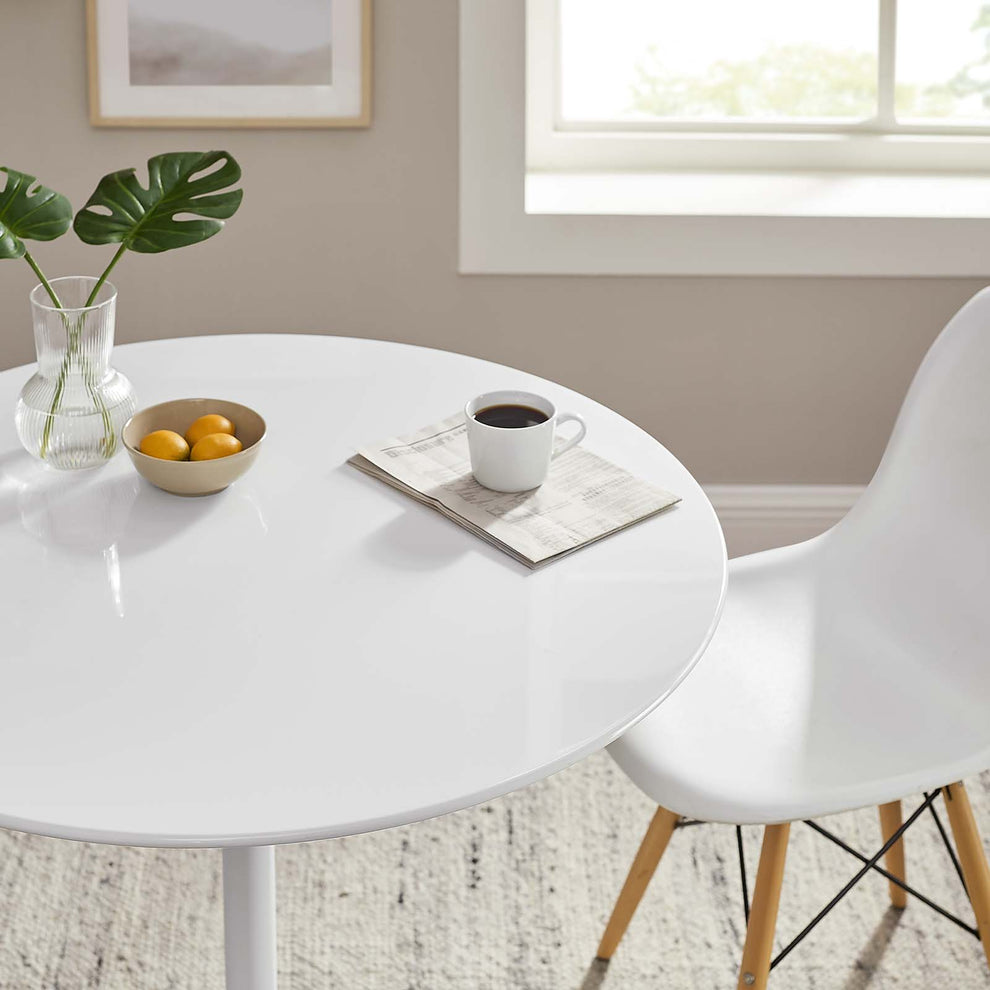 Modway Lippa 36" Round Wood Top Dining Table in White - EEI-1116 | Dining Tables | Modishstore - 5