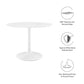 Modway Lippa 40" Round Wood Top Dining Table in White - EEI-1117 | Dining Tables | Modishstore - 10