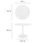 Modway Lippa 40" Round Wood Top Dining Table in White - EEI-1117 | Dining Tables | Modishstore - 11