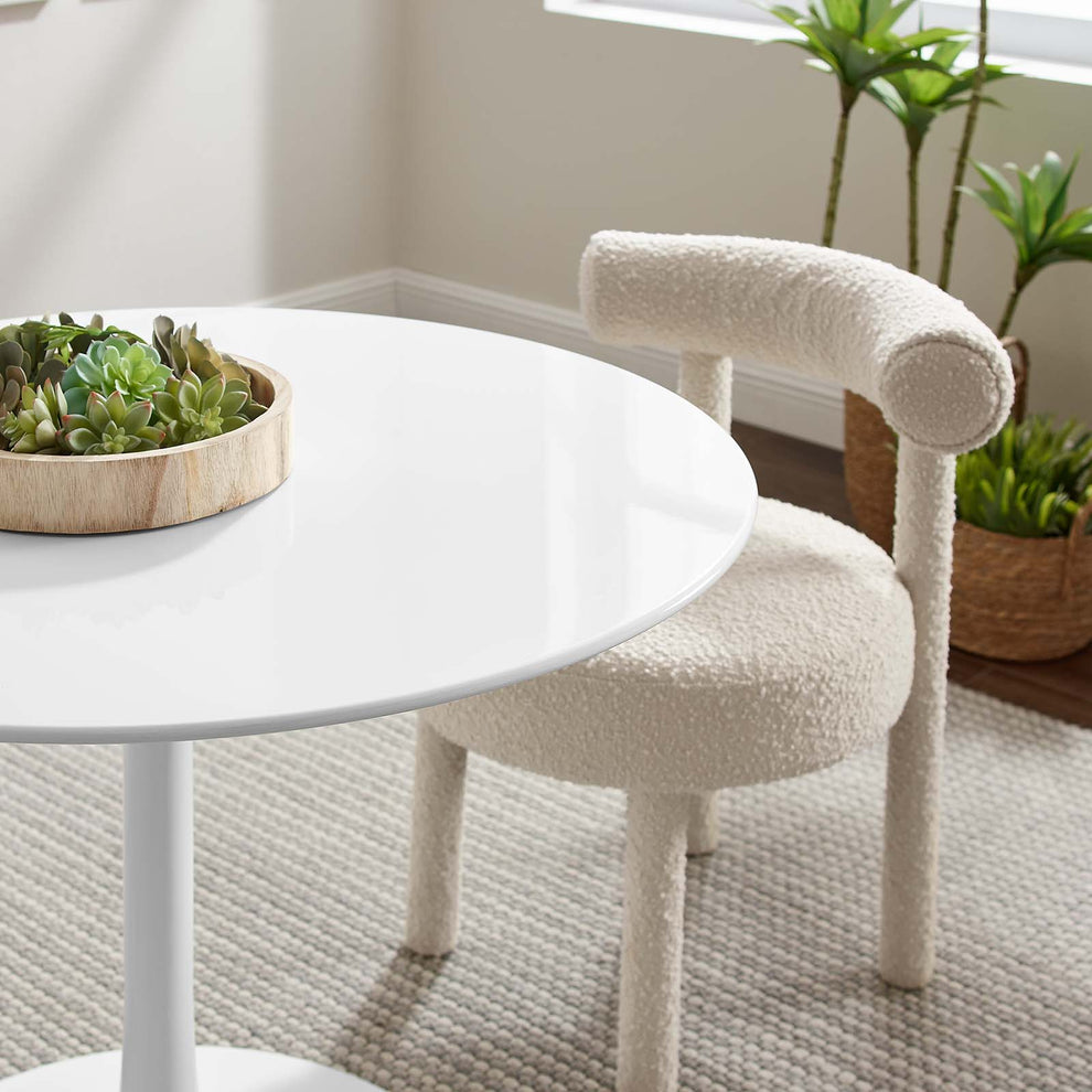 Modway Lippa 40" Round Wood Top Dining Table in White - EEI-1117 | Dining Tables | Modishstore - 5