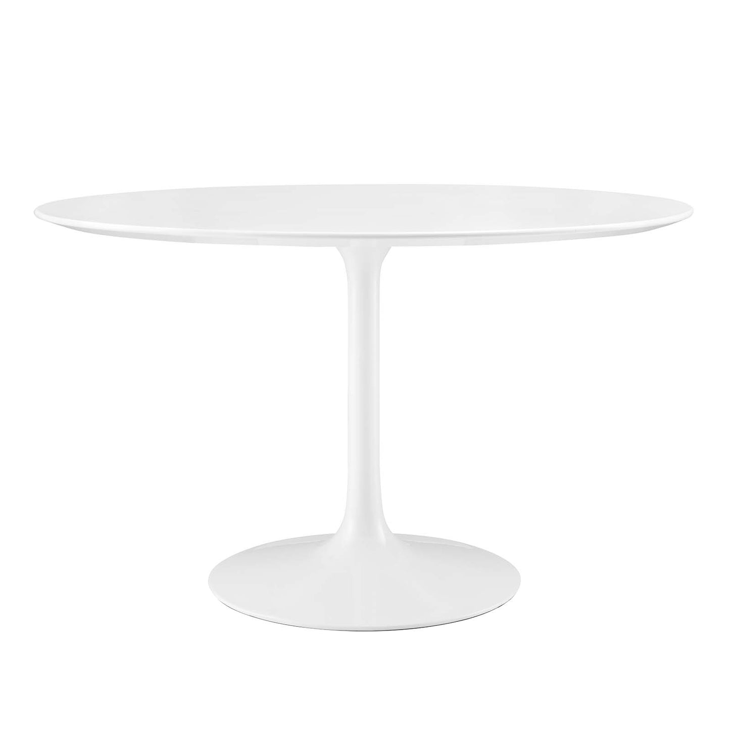 Modway Lippa 47" Round Wood Top Dining Table in White - EEI-1118