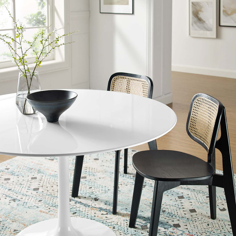 Modway Lippa 47" Round Wood Top Dining Table in White - EEI-1118 | Dining Tables | Modishstore - 10