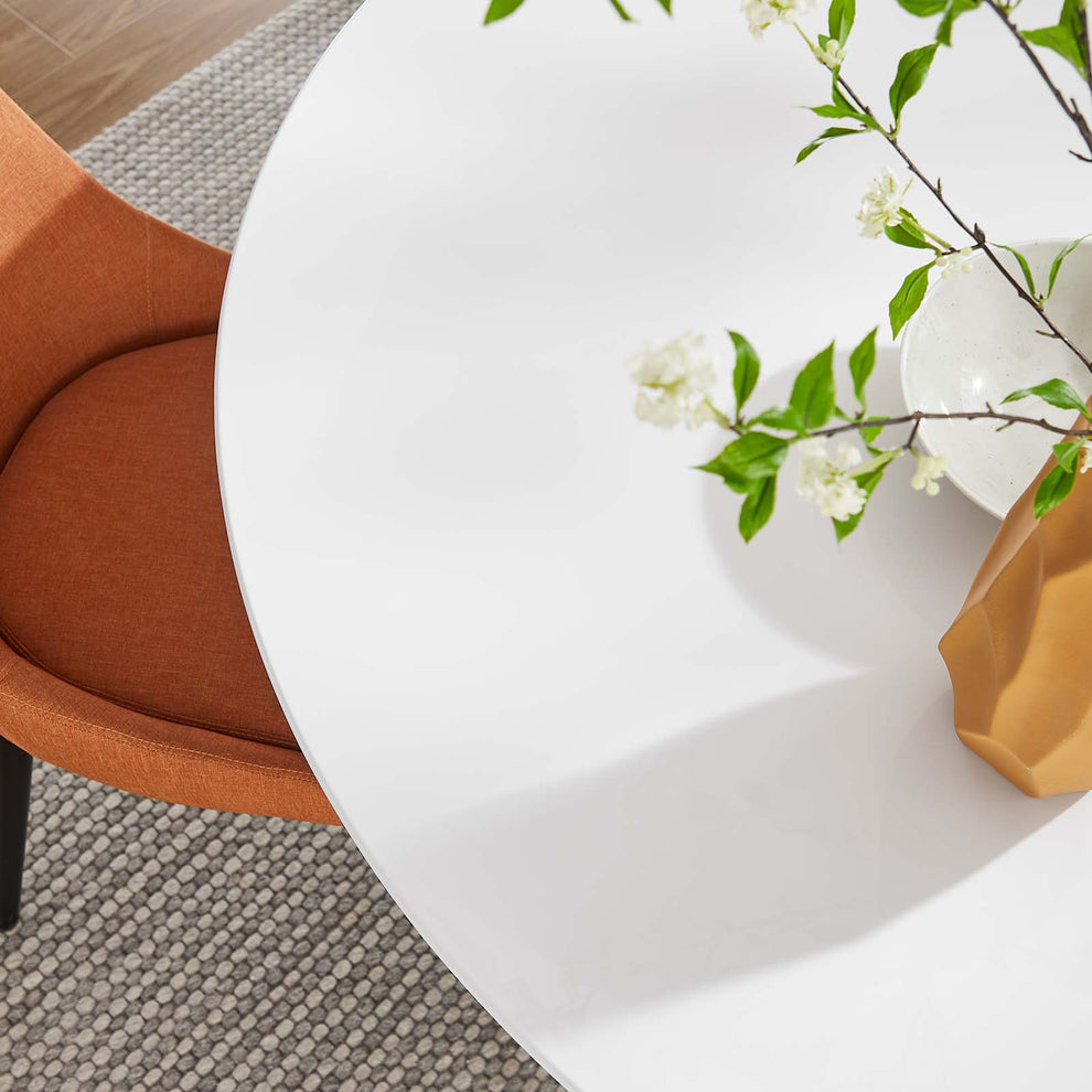 Modway Lippa 54" Round Wood Top Dining Table in White - EEI-1119 | Dining Tables | Modishstore - 6