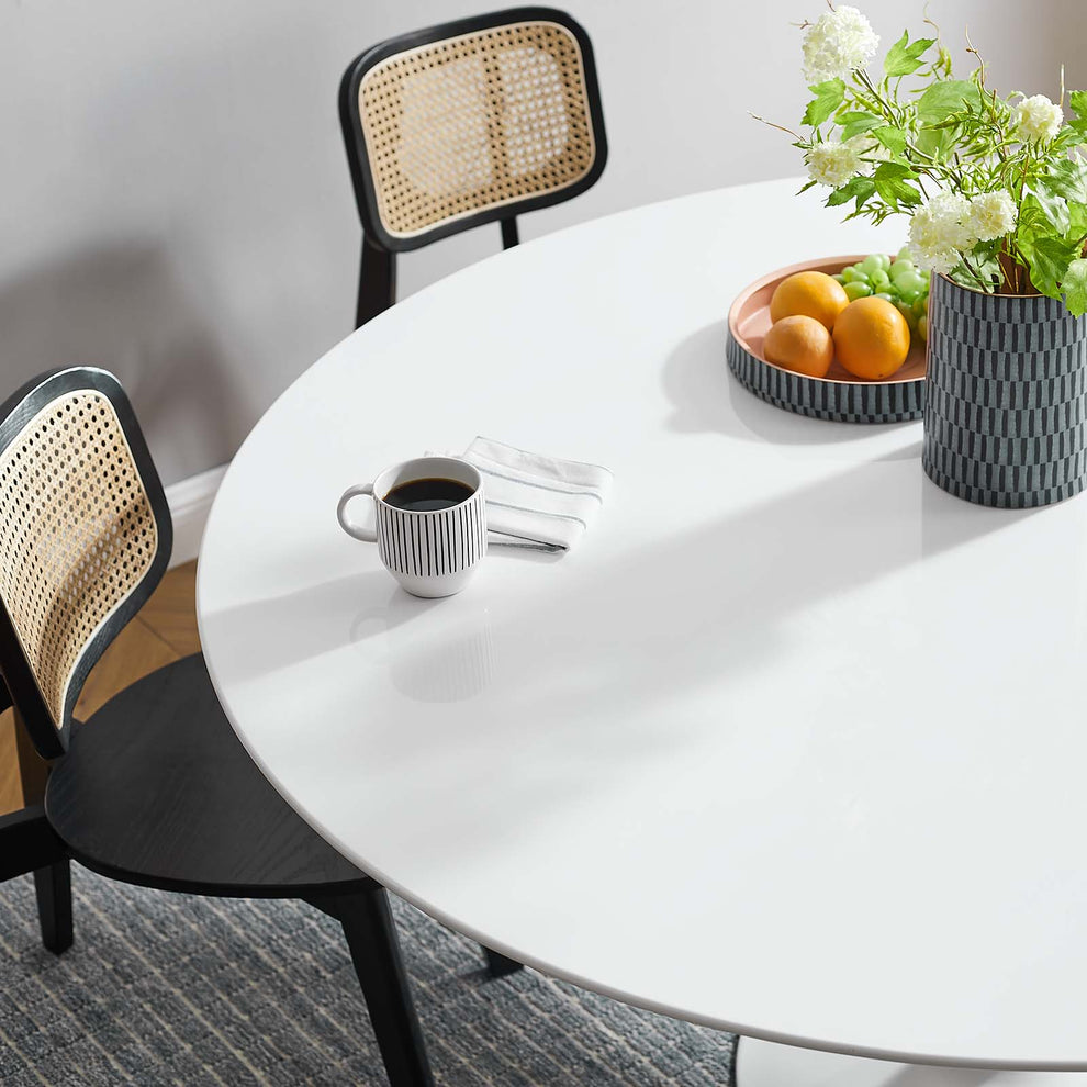 Modway Lippa 60" Round Wood Top Dining Table - White - EEI-1120 | Dining Tables | Modishstore - 5