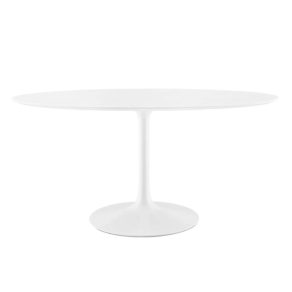 Modway Lippa 60" Oval Wood Top Dining Table - White - EEI-1121 | Dining Tables | Modishstore - 8