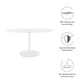 Modway Lippa 60" Oval Wood Top Dining Table - White - EEI-1121 | Dining Tables | Modishstore - 11