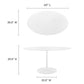 Modway Lippa 60" Oval Wood Top Dining Table - White - EEI-1121 | Dining Tables | Modishstore - 12
