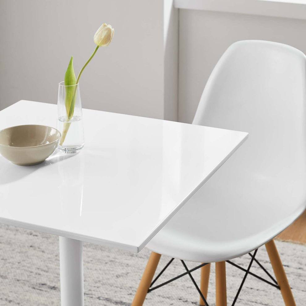 Modway Lippa 24" Square Wood Top Dining Table - White - EEI-1122 | Dining Tables | Modishstore - 5