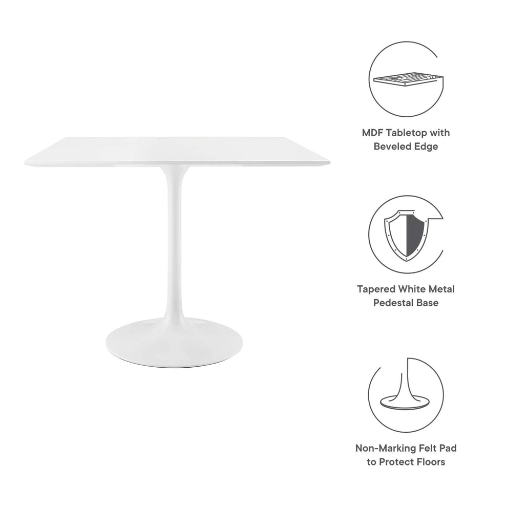 Modway Lippa 36" Square Wood Top Dining Table - EEI-1124 | Dining Tables | Modishstore - 10