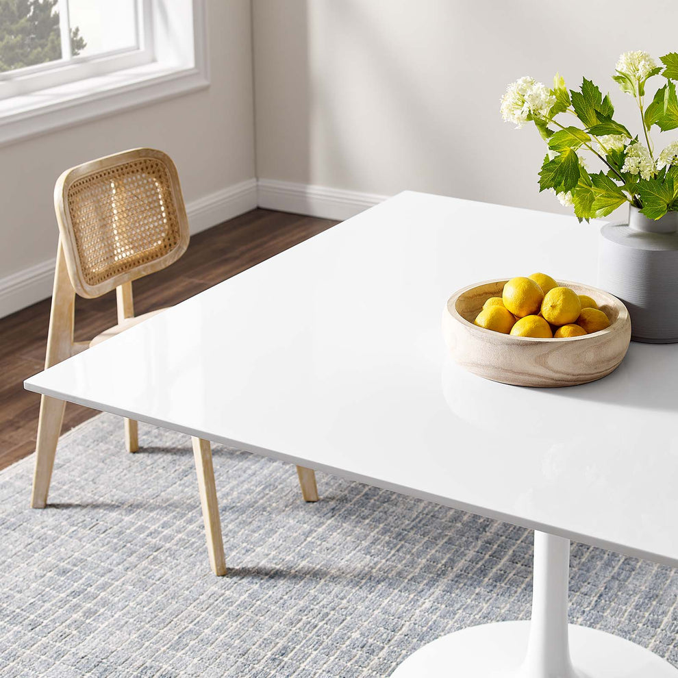 Modway Lippa 47" Square Wood Top Dining Table in White - EEI-1125 | Dining Tables | Modishstore - 11
