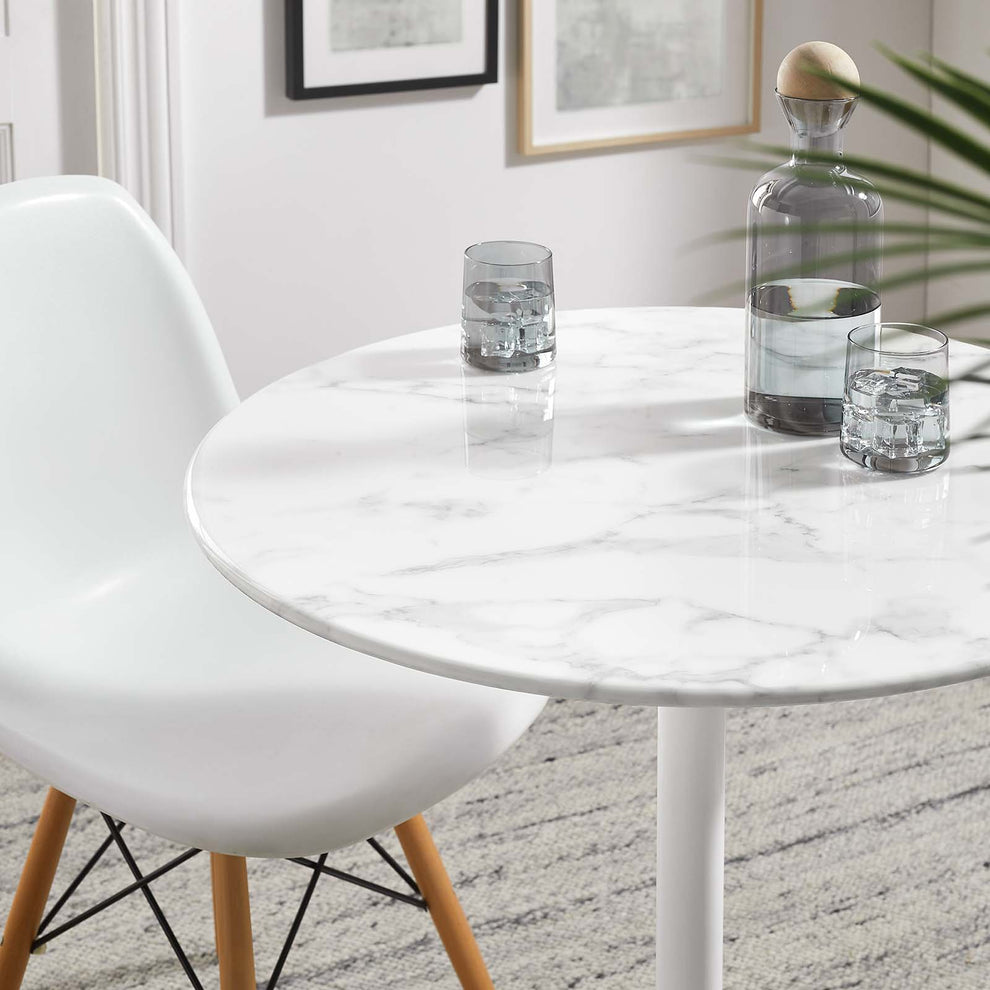 Modway Lippa 28" Round Artificial Marble Dining Table - EEI-1128 | Dining Tables | Modishstore - 5