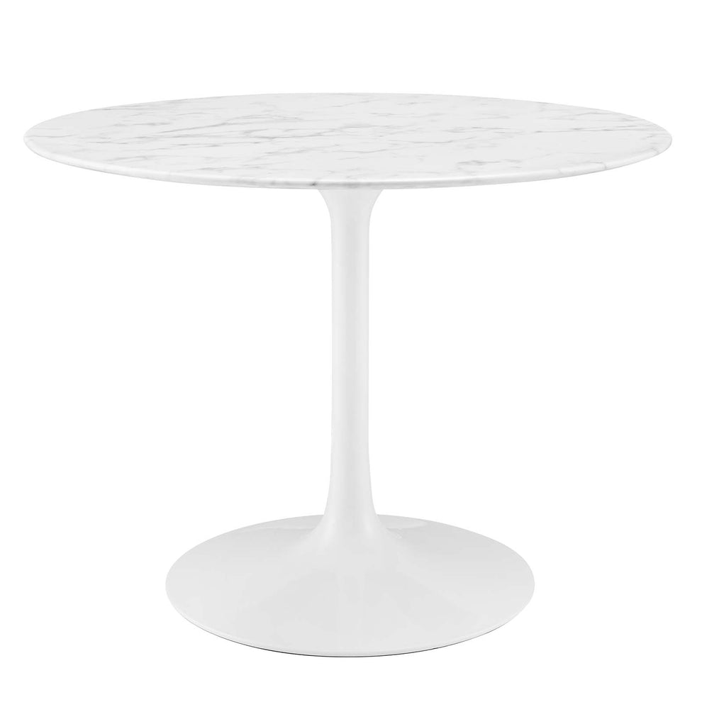 Modway Lippa 40" Round Artificial Marble Dining Table in White - EEI-1130 | Dining Tables | Modishstore - 7