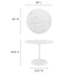 Modway Lippa 40" Round Artificial Marble Dining Table in White - EEI-1130
