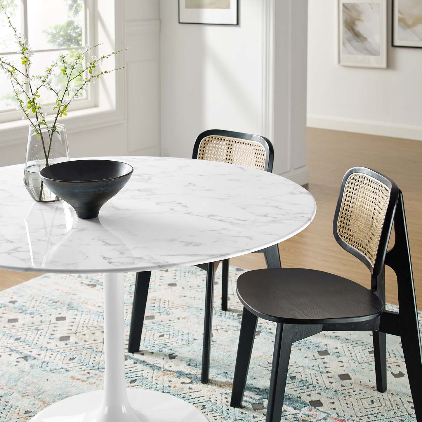 Modway Lippa 47" Round Artificial Marble Dining Table - EEI-1131 | Dining Tables | Modishstore - 10
