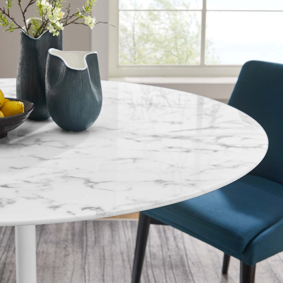 Modway Lippa 54" Round Artificial Marble Dining Table - EEI-1132 | Dining Tables | Modishstore - 5