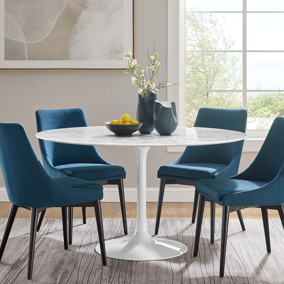 Modway Lippa 54" Round Artificial Marble Dining Table - EEI-1132 | Dining Tables | Modishstore - 6