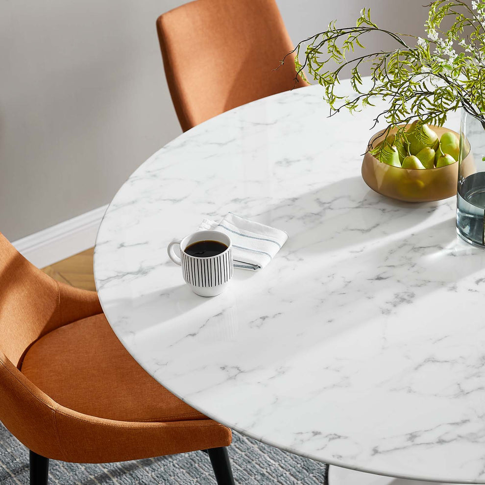 Modway Lippa 60" Round Artificial Marble Dining Table - EEI-1133 | Dining Tables | Modishstore - 5
