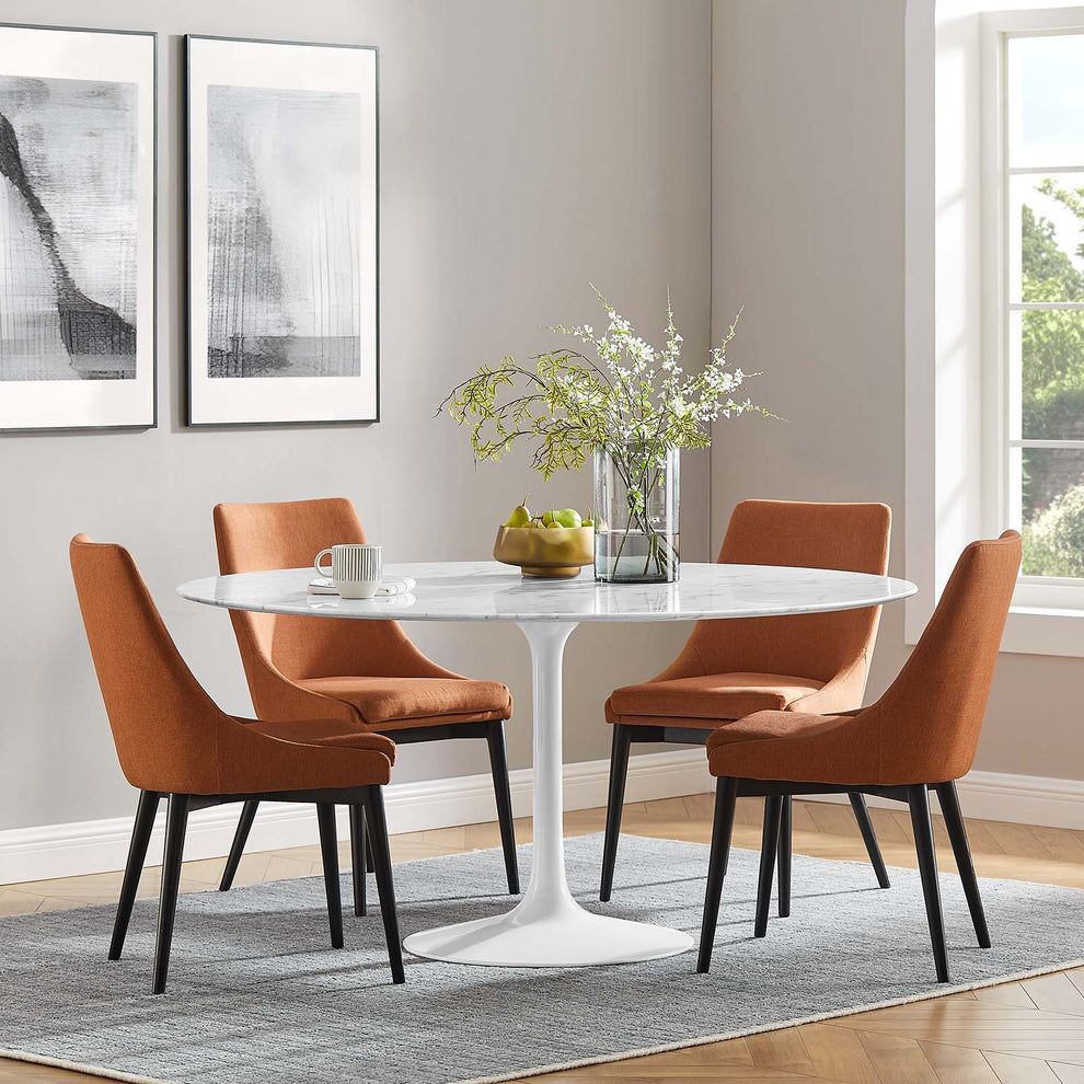 Modway Lippa 60" Round Artificial Marble Dining Table - EEI-1133 | Dining Tables | Modishstore - 6