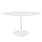 Modway Lippa 54" Oval Artificial Marble Dining Table - White - EEI-1134 | Dining Tables | Modishstore - 5