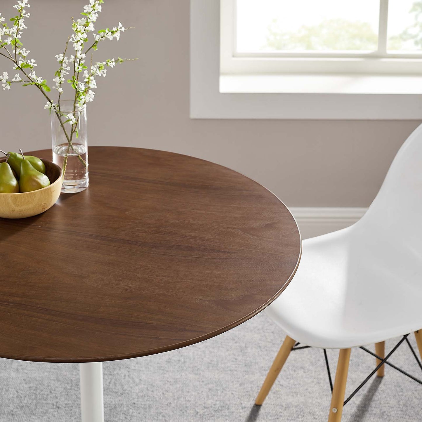Modway Lippa 36" Round Walnut Dining Table - Walnut - EEI-1136 | Dining Tables | Modishstore - 6