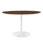 Modway Lippa 47" Round Walnut Top Dining Table in Walnut - EEI-1137