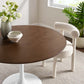 Modway Lippa 47" Round Walnut Top Dining Table in Walnut - EEI-1137