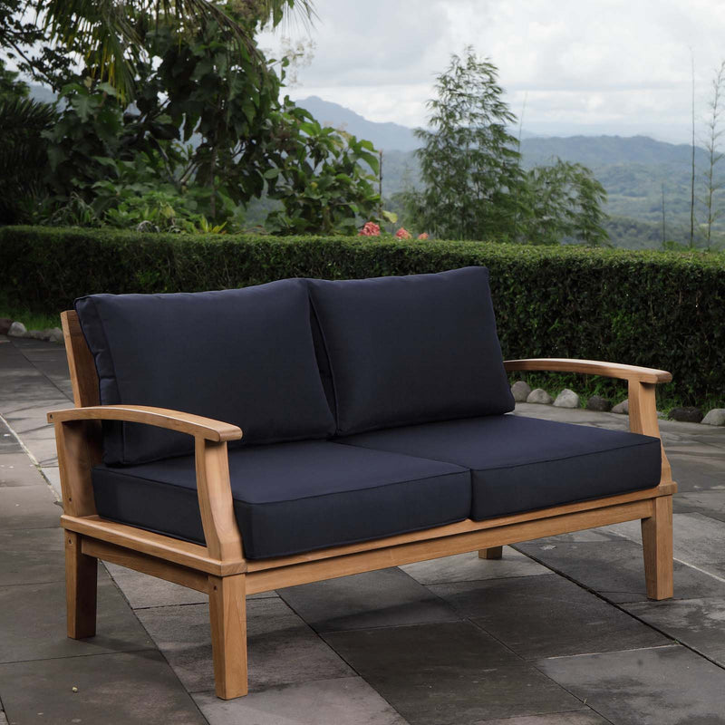 Modway Marina Outdoor Patio Teak Loveseat - EEI-1144 | Outdoor Sofas, Loveseats & Sectionals | Modishstore - 8