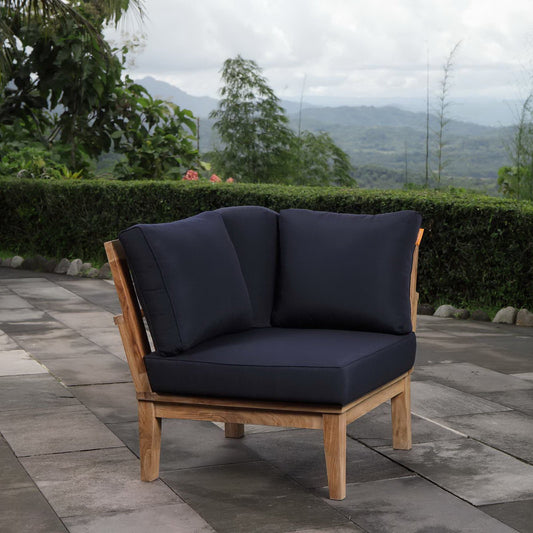 Marina Outdoor Patio Teak Corner Sofa by Modway | Sofas | Modishstore - 1