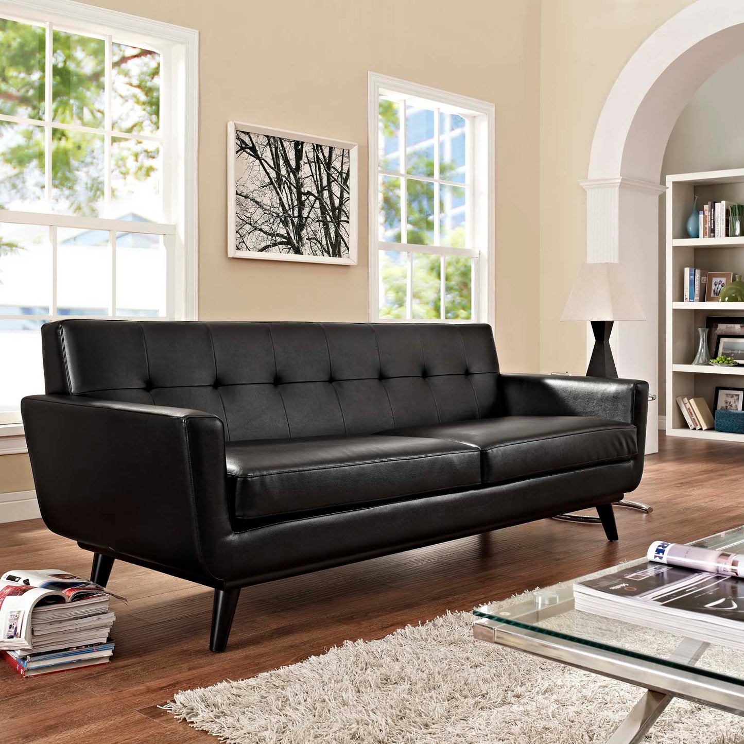 Modway Engage Bonded Leather Sofa - EEI-1338