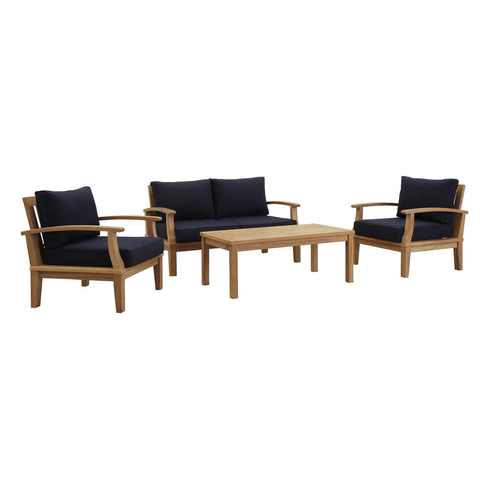 Modway EEI-1469 Marina 4 Piece Outdoor Patio Teak Sofa Set - EEI-1469 | Outdoor Sofas, Loveseats & Sectionals | Modishstore - 26