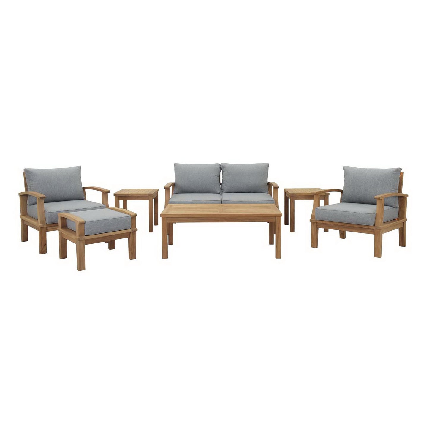 Marina 7 Piece Outdoor Patio Teak Set by Modway | Sofas | Modishstore - 2