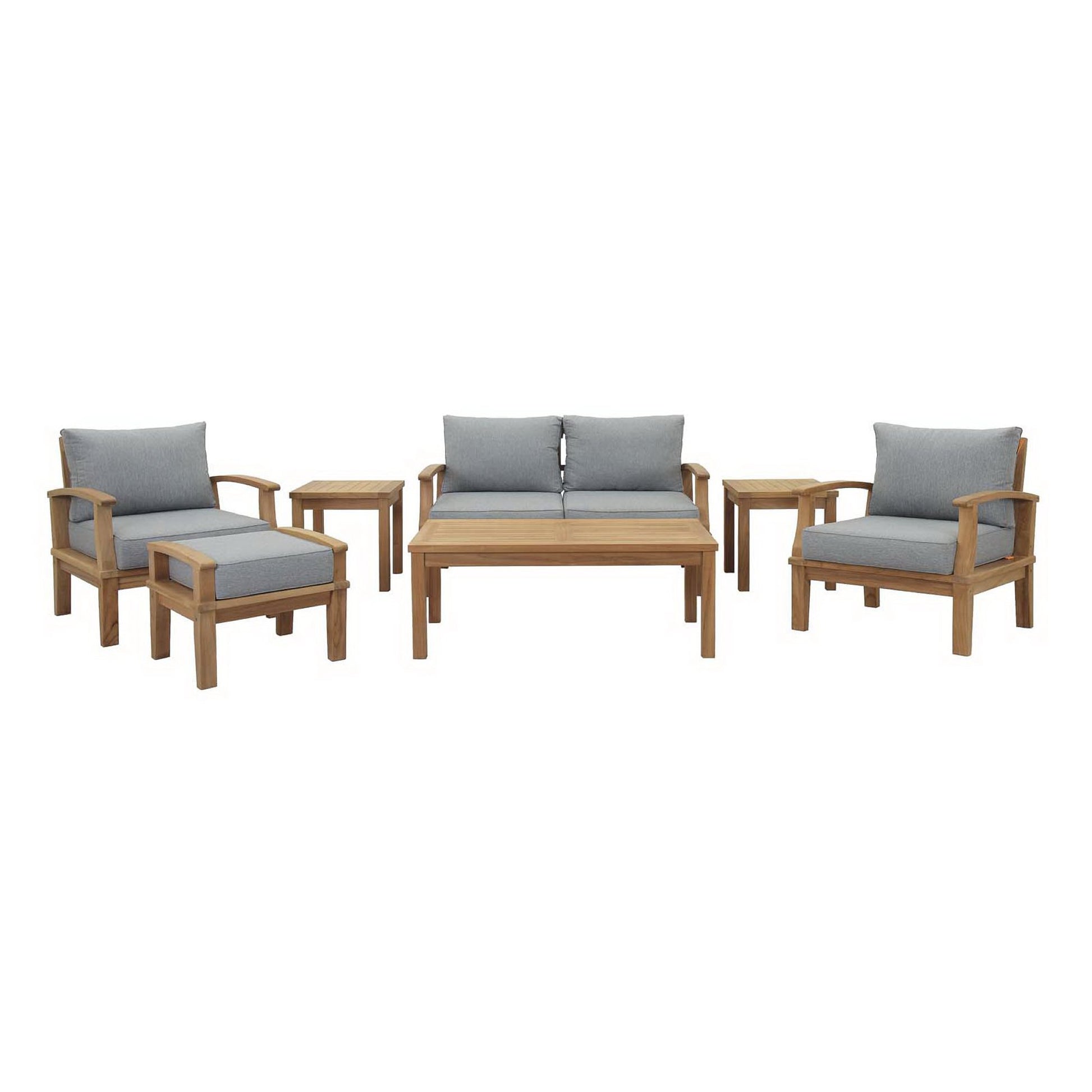 Marina 7 Piece Outdoor Patio Teak Set by Modway | Sofas | Modishstore - 2