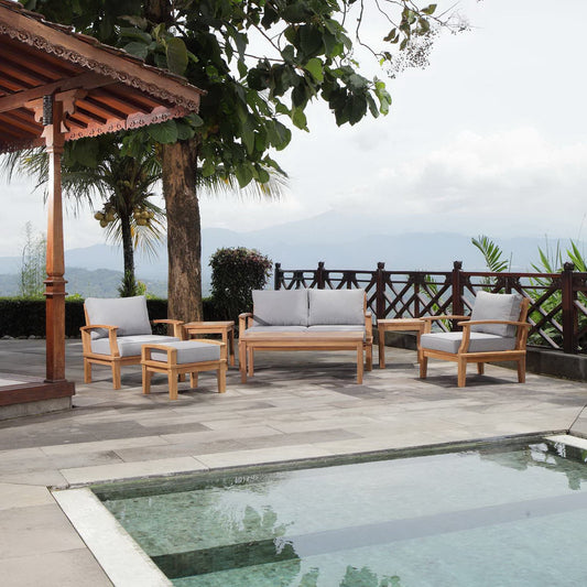 Marina 7 Piece Outdoor Patio Teak Set by Modway | Sofas | Modishstore - 1