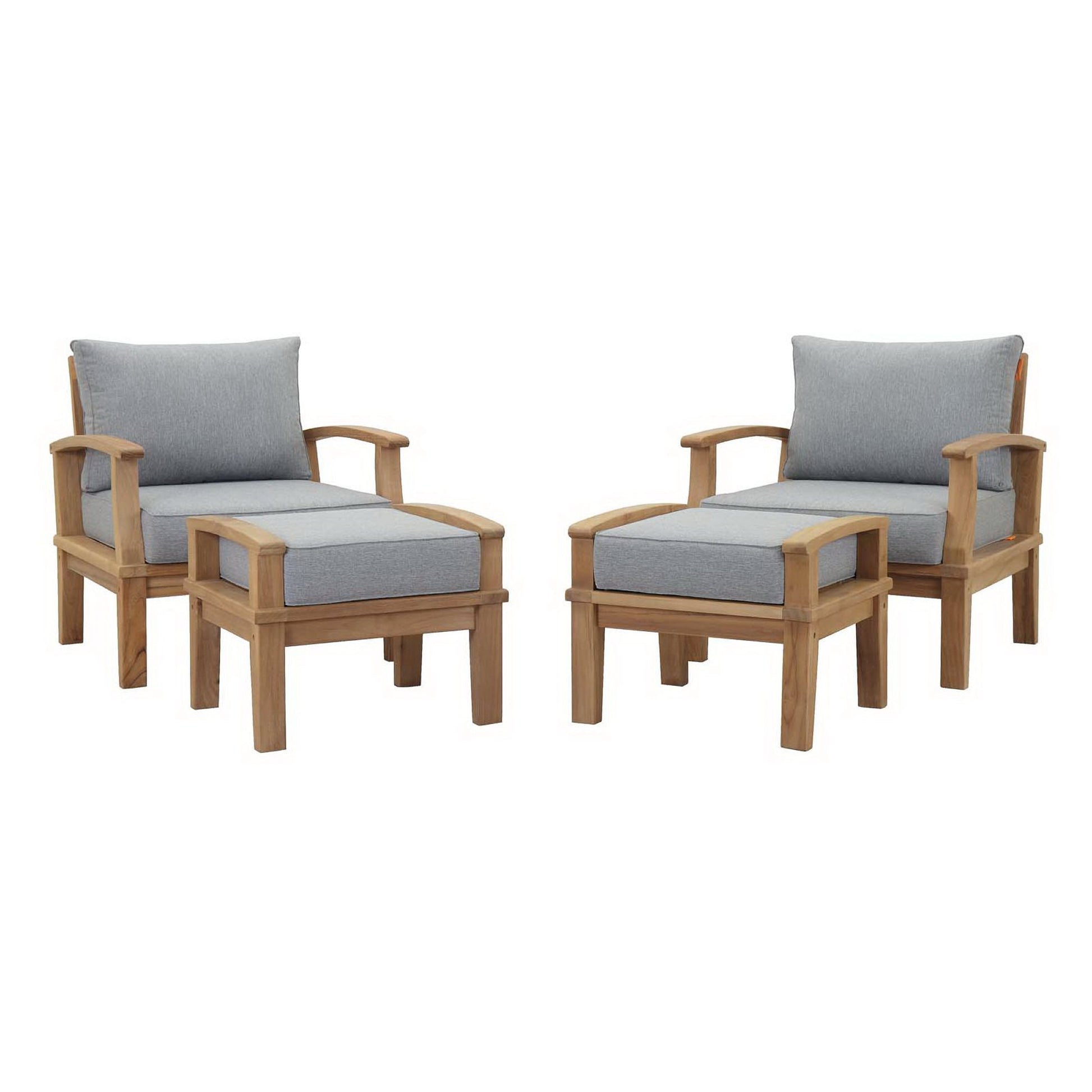 Marina 4 Piece Outdoor Patio Teak Set by Modway | Sofas | Modishstore - 2