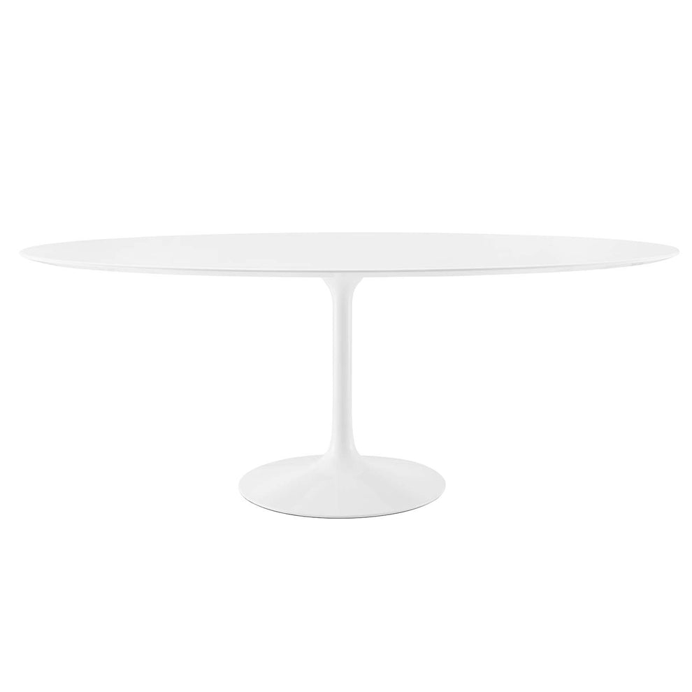 Modway Lippa 78" Oval Wood Top Dining Table in White - EEI-1657 | Dining Tables | Modishstore - 6