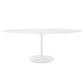 Modway Lippa 78" Oval Artificial Marble Dining Table in White - EEI-1659 | Dining Tables | Modishstore - 6