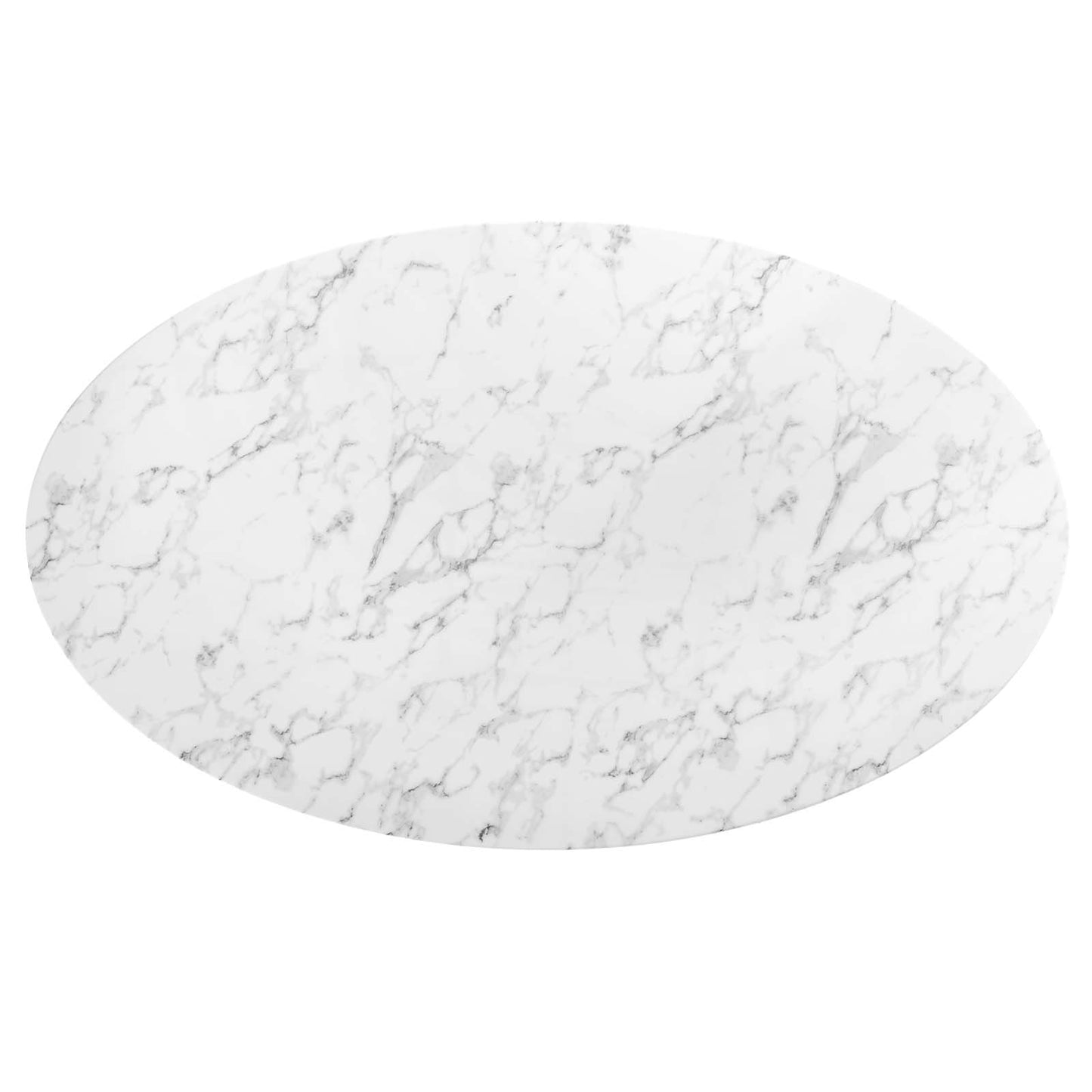 Modway Lippa 78" Oval Artificial Marble Dining Table in White - EEI-1659 | Dining Tables | Modishstore - 7