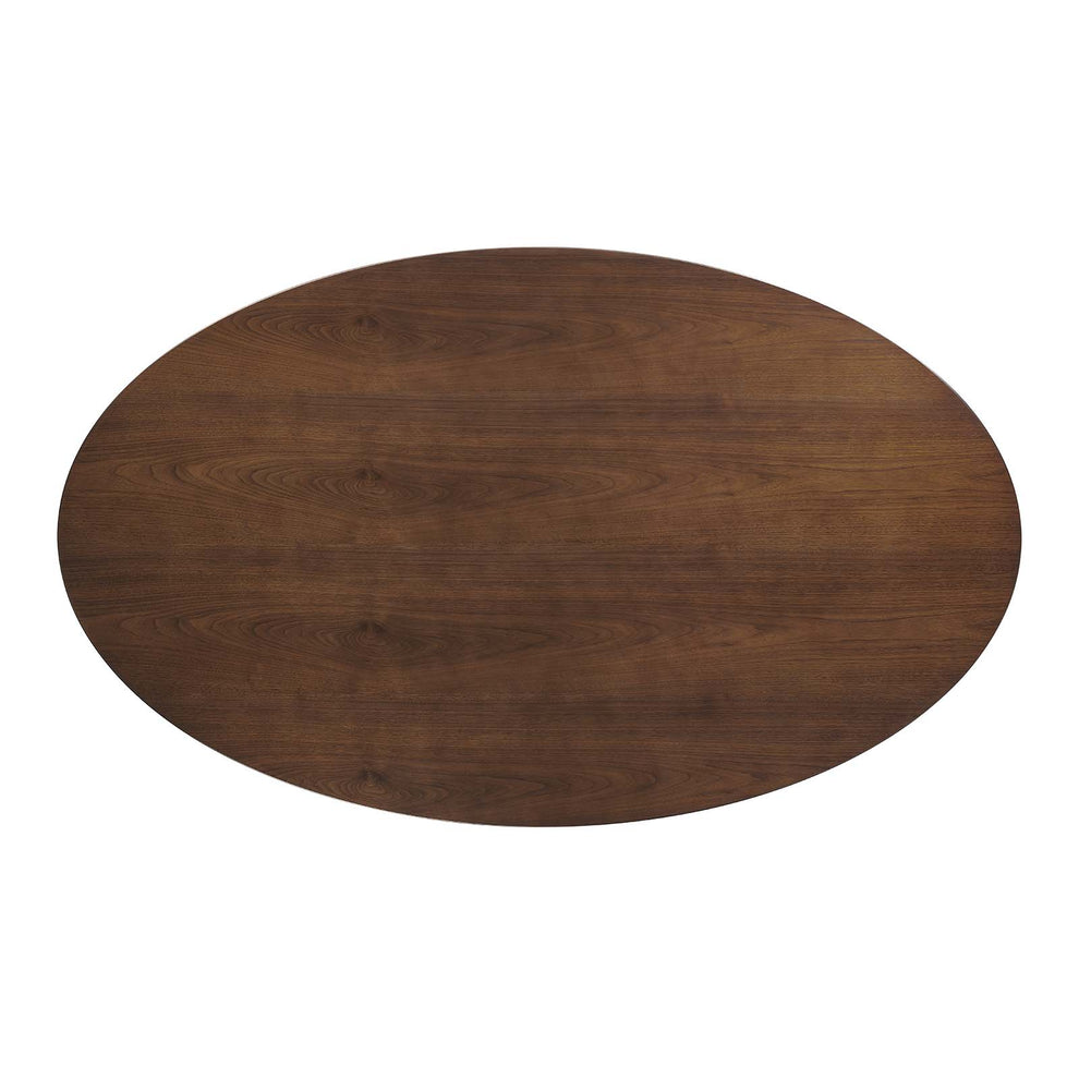 Modway Lippa 78" Oval Wood Dining Table in Walnut - EEI-1661 | Dining Tables | Modishstore - 6