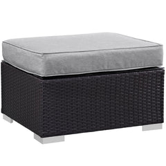 Modway Gather Outdoor Patio Fabric daybed Espresso Rattan