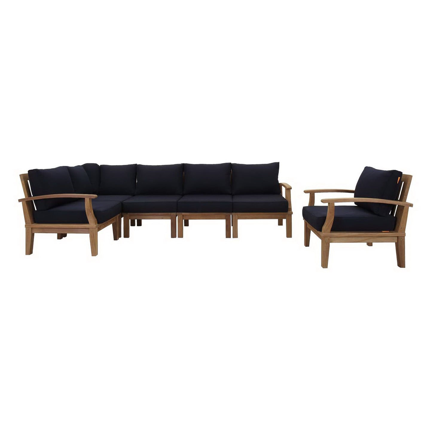 Marina 6 Piece Outdoor Patio Teak Set by Modway | Sofas | Modishstore - 2