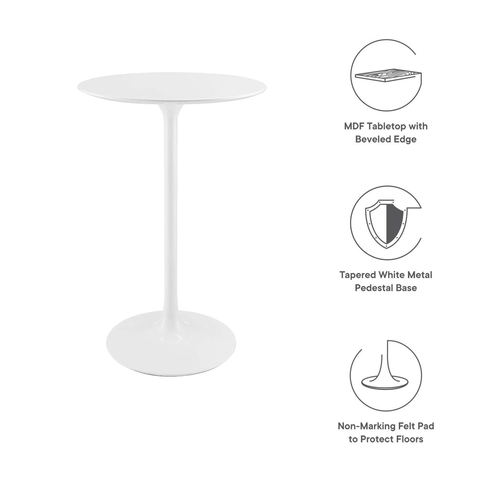 Modway Lippa 28" Round Wood Bar Table - EEI-1825 | Bar Tables | Modishstore - 6