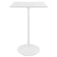 modway Lippa 28" Square Wood Top Bar Table White - EEI-1826