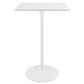 modway Lippa 28" Square Wood Top Bar Table White - EEI-1826 | Bar Tables | Modishstore - 7