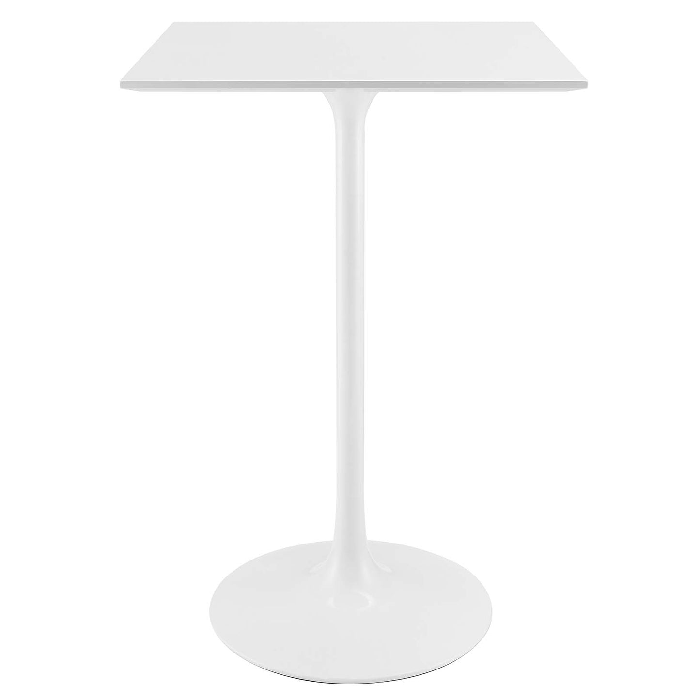 modway Lippa 28" Square Wood Top Bar Table White - EEI-1826 | Bar Tables | Modishstore - 7