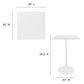 modway Lippa 28" Square Wood Top Bar Table White - EEI-1826 | Bar Tables | Modishstore - 11